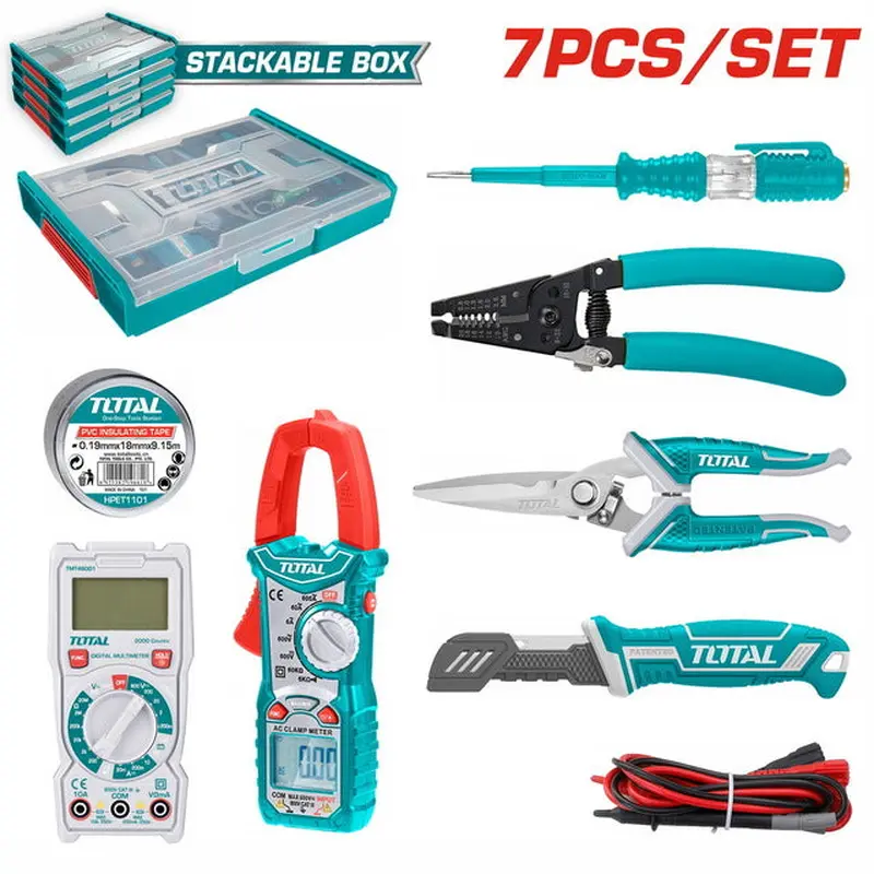 TOTAL 7PCS TELECOM TOOLS SET (THKTV02T071)
