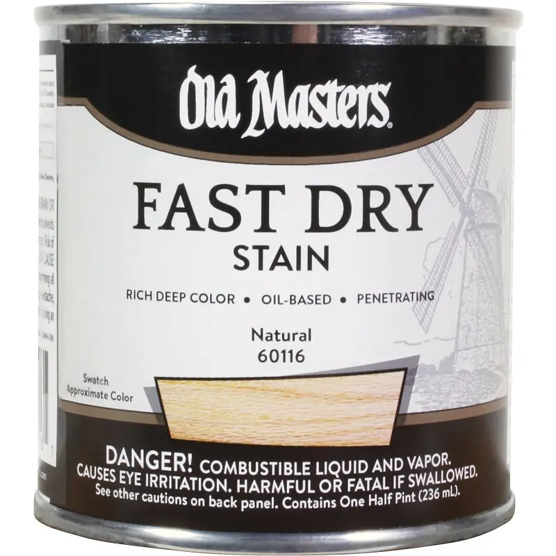 Old Masters 60116 Fast Dry Stain, Natural, Liquid, 1/2 pt