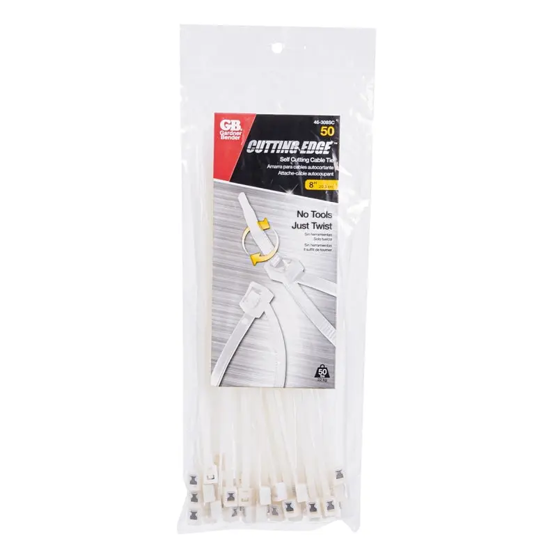 Gardner Bender 46-308SC Cable Tie, Double-Lock Locking, 6/6 Nylon, Natural