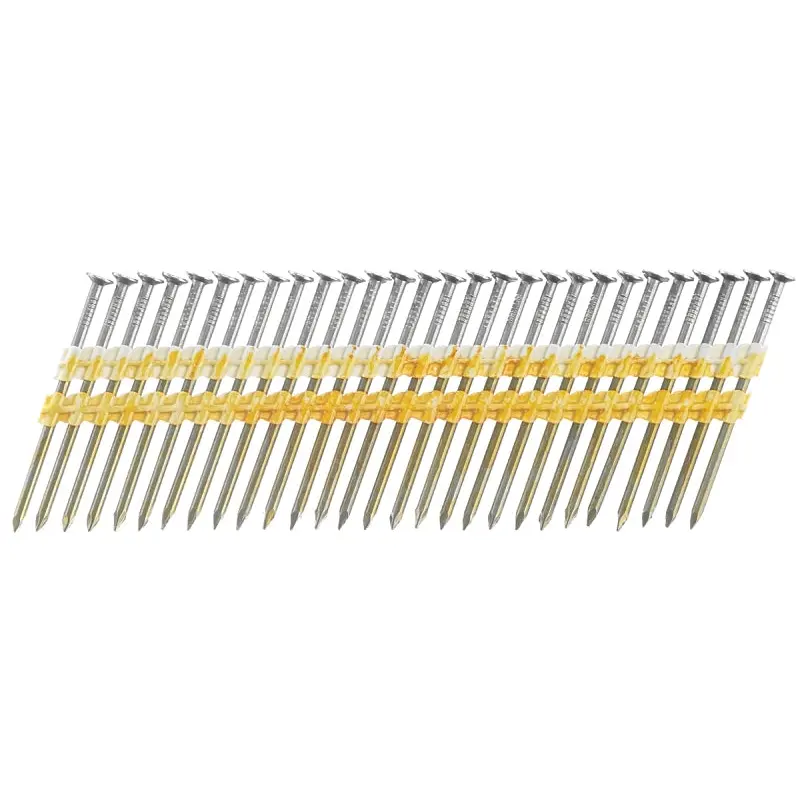 Senco HD27APBSN Collated Nail, 3 in L, Steel, Bright Basic, Full Round Head, Smooth Shank
