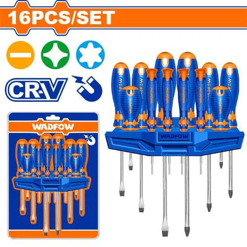 16 Pcs Screwdriver Set Cr-V Steel