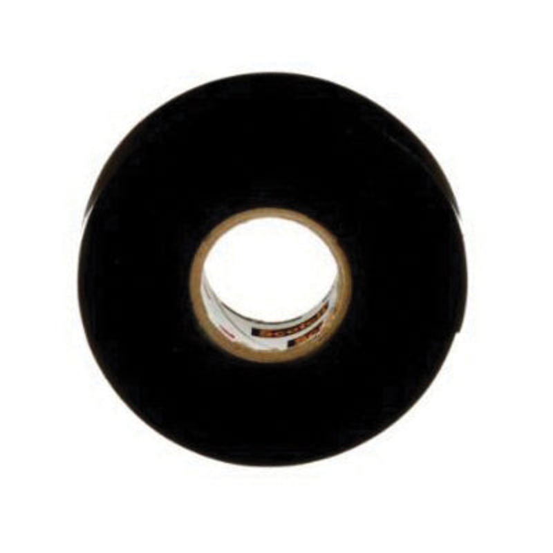 Scotch 638060-08002 Medium-Grade Splicing Tape, 0.03 in Thick, 3/4 in W, 15 ft L, Black, Rubber Adhesive